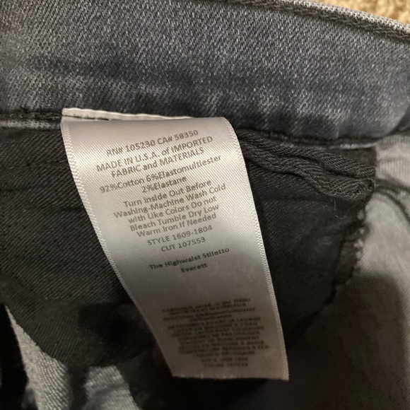 Current Elliot The High Waist Stelleto Ankle Skinny Jeans In Everett - Picture 5 of 5